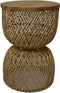HSM Collection Bijzettafel Rotan/Teak Naturel Ø30cm