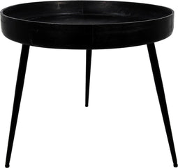 HSM Collection Bijzettafel Ventura - ø60 cm - zwart - mangohout/ijzer