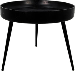 HSM Collection Bijzettafel Ventura - ø50 cm - mangohout/ijzer - black wash