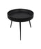 HSM Collection Bijzettafel Ventura - ø50 cm - mangohout/ijzer - black wash