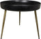 HSM Collection Bijzettafel Ventura - ø60 cm - mangohout/ijzer - black wash/antique gold