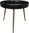 HSM Collection Bijzettafel Ventura - ø60 cm - mangohout/ijzer - black wash/antique gold