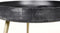 HSM Collection Bijzettafel Ventura - ø60 cm - mangohout/ijzer - black wash/antique gold