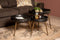 HSM Collection Bijzettafel Ventura - ø60 cm - mangohout/ijzer - black wash/antique gold