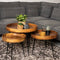 HSM Collection Bijzettafel Ventura - ø60 cm - mangohout/ijzer - naturel