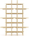 HSM Collection-Boekenkast Breeze-225x180x40-Naturel-Teak