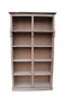 HSM Collection-Boekenkast Met Trap-136x40x235-Naturel-Teak