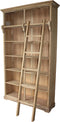 HSM Collection-Boekenkast Met Trap-136x40x235-Naturel-Teak