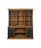 HSM Collection-Buffetkast Blackburn 4 Deur 6 La-180x50x220-Naturel/Zwart-Teak/Metaal