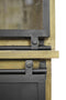 HSM Collection-Buffetkast Blackburn 4 Deur 6 La-180x50x220-Naturel/Zwart-Teak/Metaal