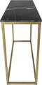 HSM Collection Console tafel Marseille - 100x35x75 cm - Zwart/goud - Marmer/metaal