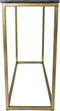 HSM Collection Console tafel Marseille - 100x35x75 cm - Zwart/goud - Marmer/metaal