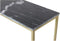 HSM Collection Console tafel Marseille - 100x35x75 cm - Zwart/goud - Marmer/metaal