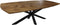 HSM Collection-Danish Eettafel Fishbone-280x100x75-Naturel/Zwart-Eiken/Metaal