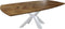 HSM Collection-Danish Eettafel Fishbone-220x110x76-Naturel/Wit-Eiken/Metaal