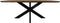 HSM Collection-Danish Eettafel Fishbone-240x110x76-Naturel/Zwart-Eiken/Metaal