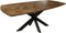 HSM Collection-Danish Eettafel Fishbone-240x110x76-Naturel/Zwart-Eiken/Metaal