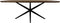 HSM Collection-Danish Eettafel Fishbone-180x100x76-Naturel/Zwart-Eiken/Metaal