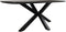 HSM Collection-Danish Ovale Eettafel-1-180x100x76-Zwart-Mango/Metaal