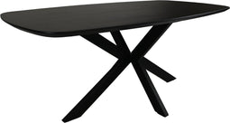 HSM Collection-Danish Ovale Eettafel-1-220x100x76-Zwart-Mango/Metaal