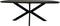 HSM Collection-Danish Ovale Eettafel-180x100x76-Zwart-Mango/Metaal