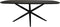 HSM Collection-Danish Ovale Eettafel-200x100x4-Zwart-Mango/Metaal