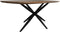 HSM Collection-Danish Ovale Eettafel-2-220x100x76-Naturel/Zwart-Acacia/Metaal