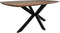 HSM Collection-Danish Ovale Eettafel-1-220x100x76-Naturel/Zwart-Acacia/Metaal