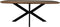 HSM Collection-Danish Ovale Eettafel-1-220x100x76-Naturel/Zwart-Acacia/Metaal