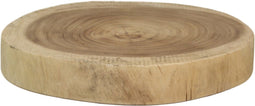 HSM Collection - Decoratief Boomstamblad - Munggur/Natural - Ø40*6*16