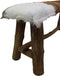 HSM Collection Decoratieve bank - geitenhuid/teak