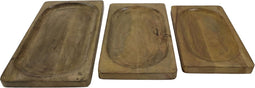 HSM Collection-Decoratieve Dienbladen -46x26x3/20x23x3/36x20x3-Naturel-Mango