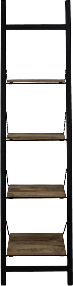 HSM Collection Decoratieve ladder - mangohout/ijzer - powdercoated black