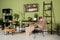 HSM Collection Decoratieve ladder - mangohout/ijzer - powdercoated black