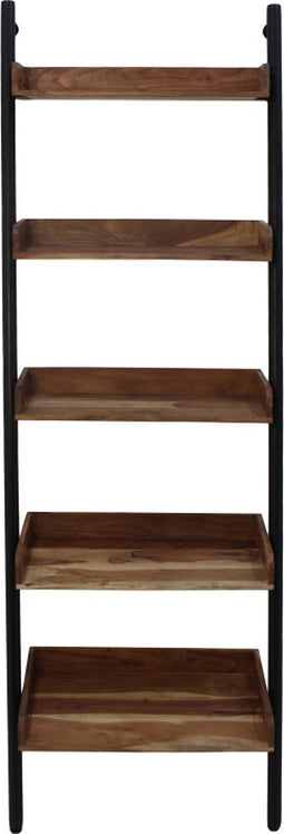 HSM Collection Decoratieve ladder - powdercoated black - acacia