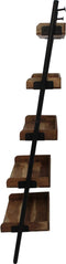 HSM Collection Decoratieve ladder - powdercoated black - acacia