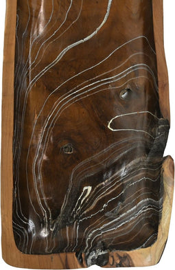 HSM Collection-Dienblad -45x20x5-Naturel/Wit-Teak