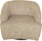 HSM Collection-Draaifauteuil Adore 01-80x77x71-Wit/Zwart-Stof/Metaal