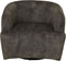 HSM Collection-Draaifauteuil Adore 180-80x77x71-Dolfijn Grijs/Zwart-Stof/Metaal