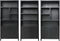 HSM Collection-Dressoir 3 Deur-150x42x85-Zwart-Teak Fineer