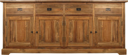 HSM Collection Dressoir 4-deurs - antiek - teak