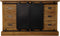 HSM Collection-Dressoir Blackburn 2 Deur 6 La-1-140x43x85-Naturel/Zwart-Teak/Metaal