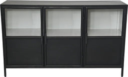 HSM Collection - Dressoir Bronx - 140x40x85 - Zwart/grijs - Metaal