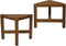 HSM Collection-Driehoekige Tuinbijzettafel S/2-38x20x32-Naturel-Teak