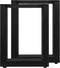 HSM Collection-Eetbankpoten Model U S/2-32x10x42 (80x40mm)-Zwart-Metaal