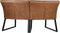 HSM Collection-Eetkamerbank Texas-68x55x88-Cognac/Zwart-Leder/Metaal