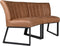 HSM Collection-Eetkamerbank Texas-68x55x88-Cognac/Zwart-Leder/Metaal