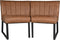 HSM Collection-Eetkamerbank Texas-68x55x88-Cognac/Zwart-Leder/Metaal