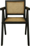 HSM Collection-Eetkamerstoel-56x52x83-Zwart/Naturel-Mahonie/Rotan