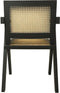 HSM Collection-Eetkamerstoel-56x52x83-Zwart/Naturel-Mahonie/Rotan